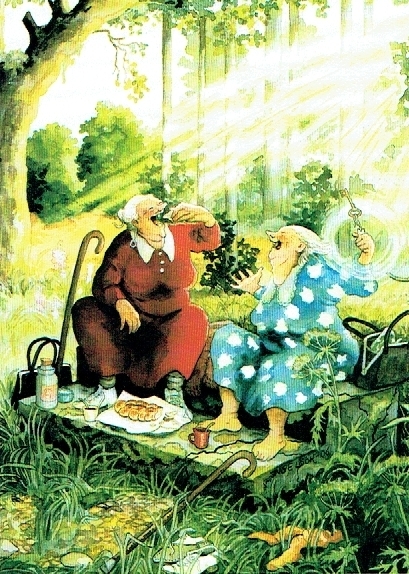old ladies 13 - Picknick im Wald