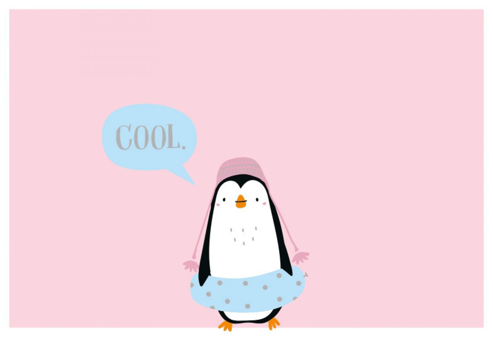 Akzente - Cool (Pinguin mit Schwimmreifen)