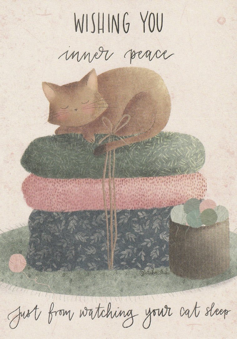 wishing you inner peace (Katze) - inkl. Kuvert