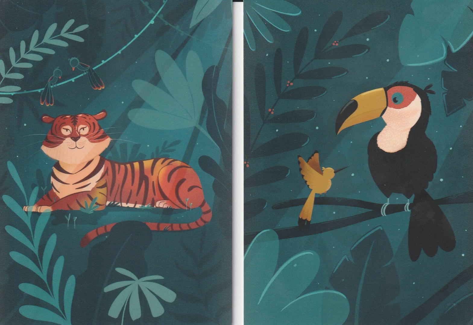 Kartenset - Dschungel-Tiere